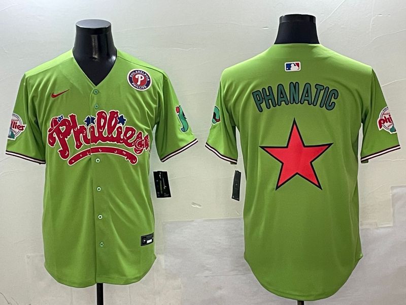 Men Philadelphia Phillies Blank Green Five generations Joint Name 2025 Nike MLB Jersey style 2